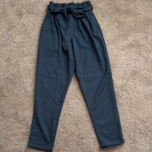 Paper Crane Charcoal Tie-Waist Pants